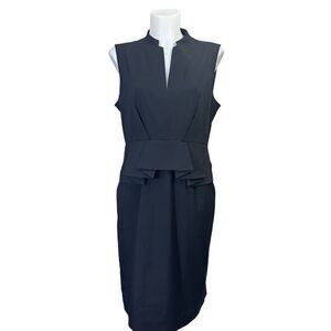 PIAZZA SEMPIONE Black A-Line Pleated‎ Midi Sleeveless Dress size 10